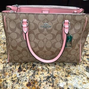 Coach Mini Surrey Carryall In Signature Canvas Used for 1 week.